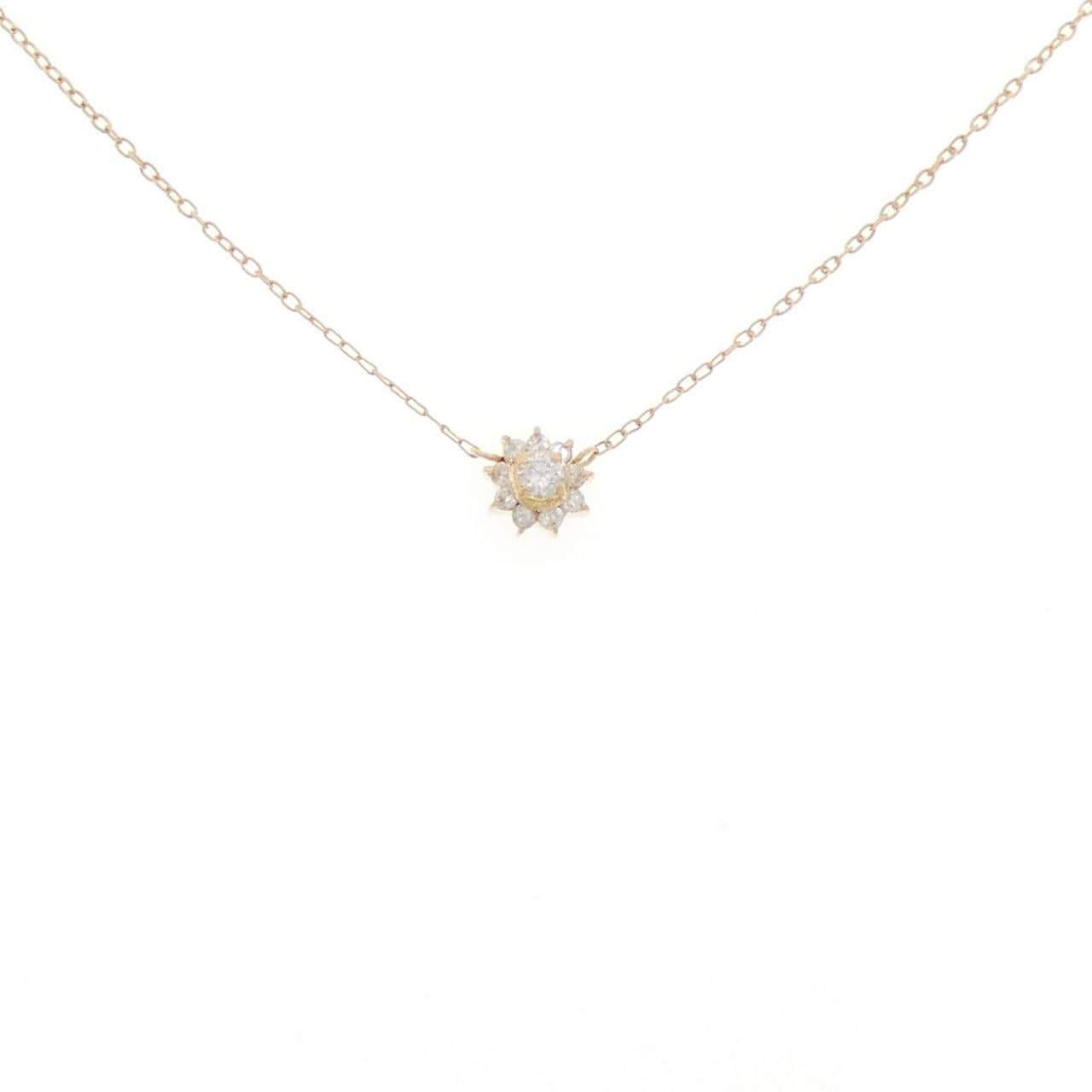 K18YG ダイヤモンド ネックレス 0.15CT