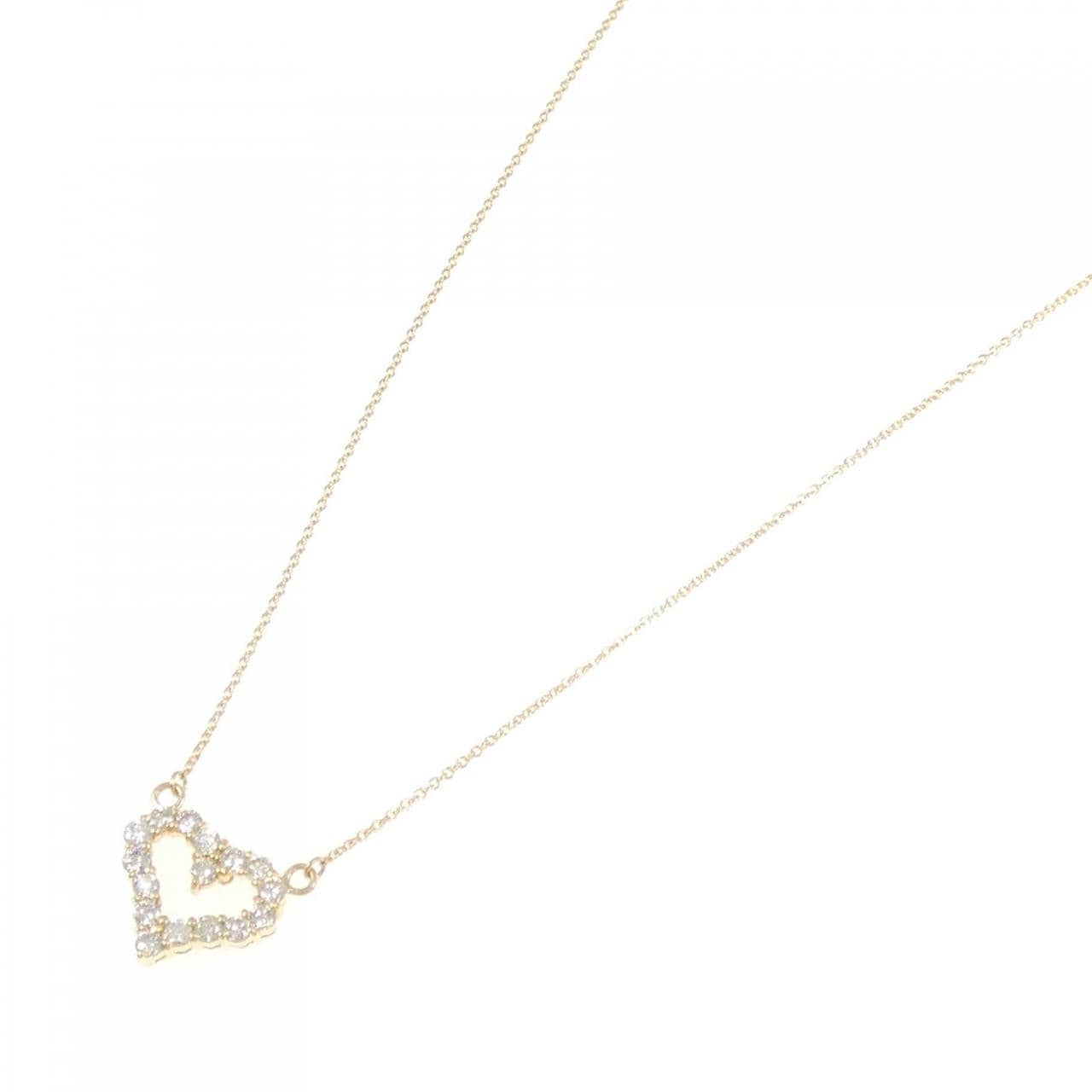 K18YG ハート ダイヤモンド ネックレス 0.52CT