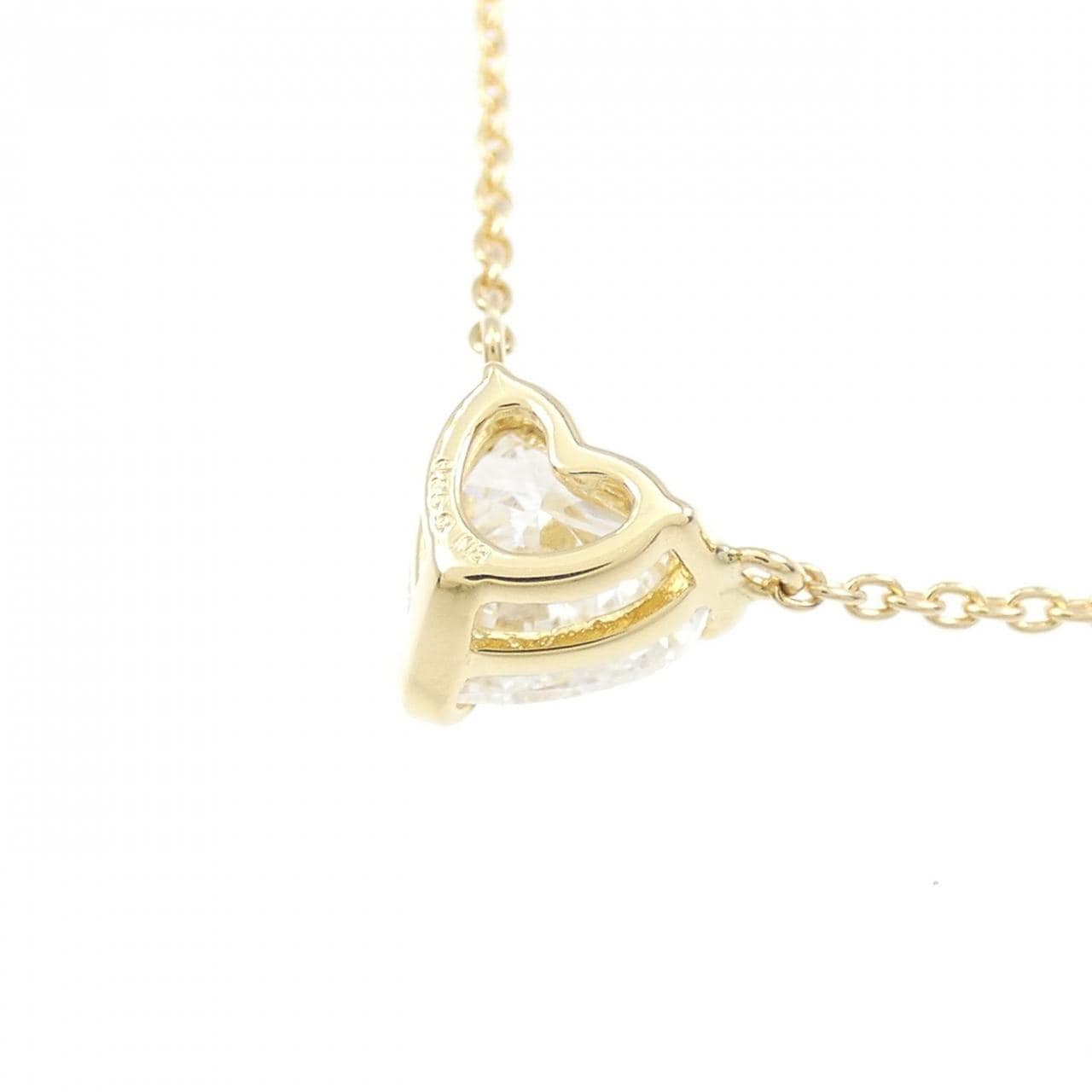 【リメイク】K18YG ダイヤモンド ネックレス 0.859CT H SI1 ハートシェイプ