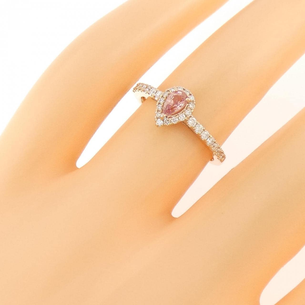 K18PG サファイヤ リング 0.283CT