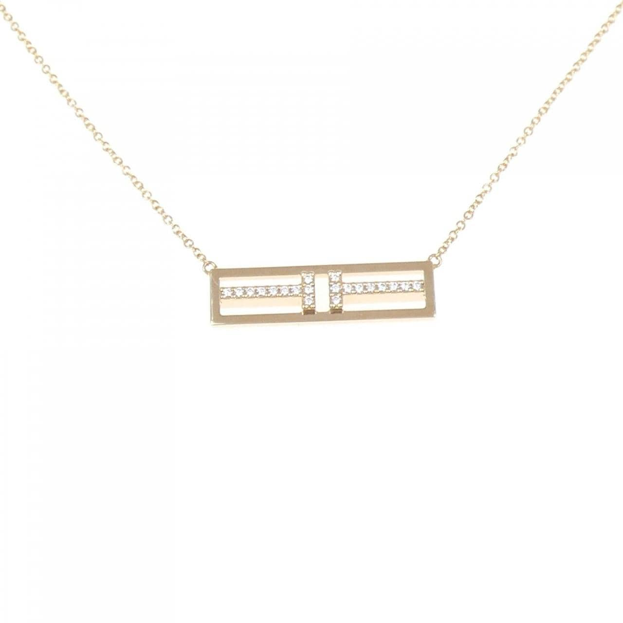 TIFFANY T Toe Open Horizontal Diamond Bar Necklace