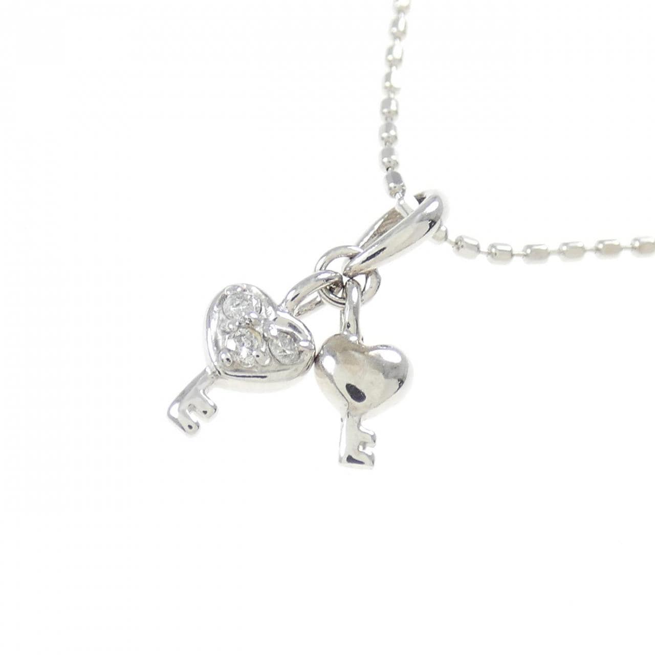 K18WG ダイヤモンド ネックレス 0.02CT