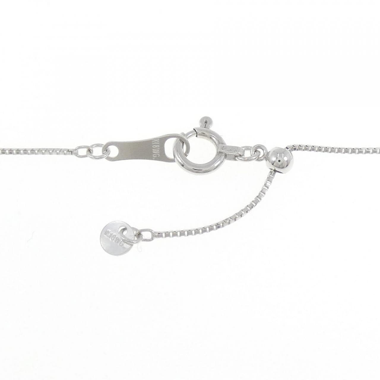 K18WG クロス ダイヤモンド ネックレス 0.2CT