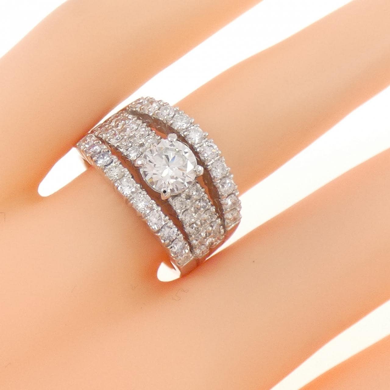 PT900 ダイヤモンド リング 0.754CT H VVS2 Good