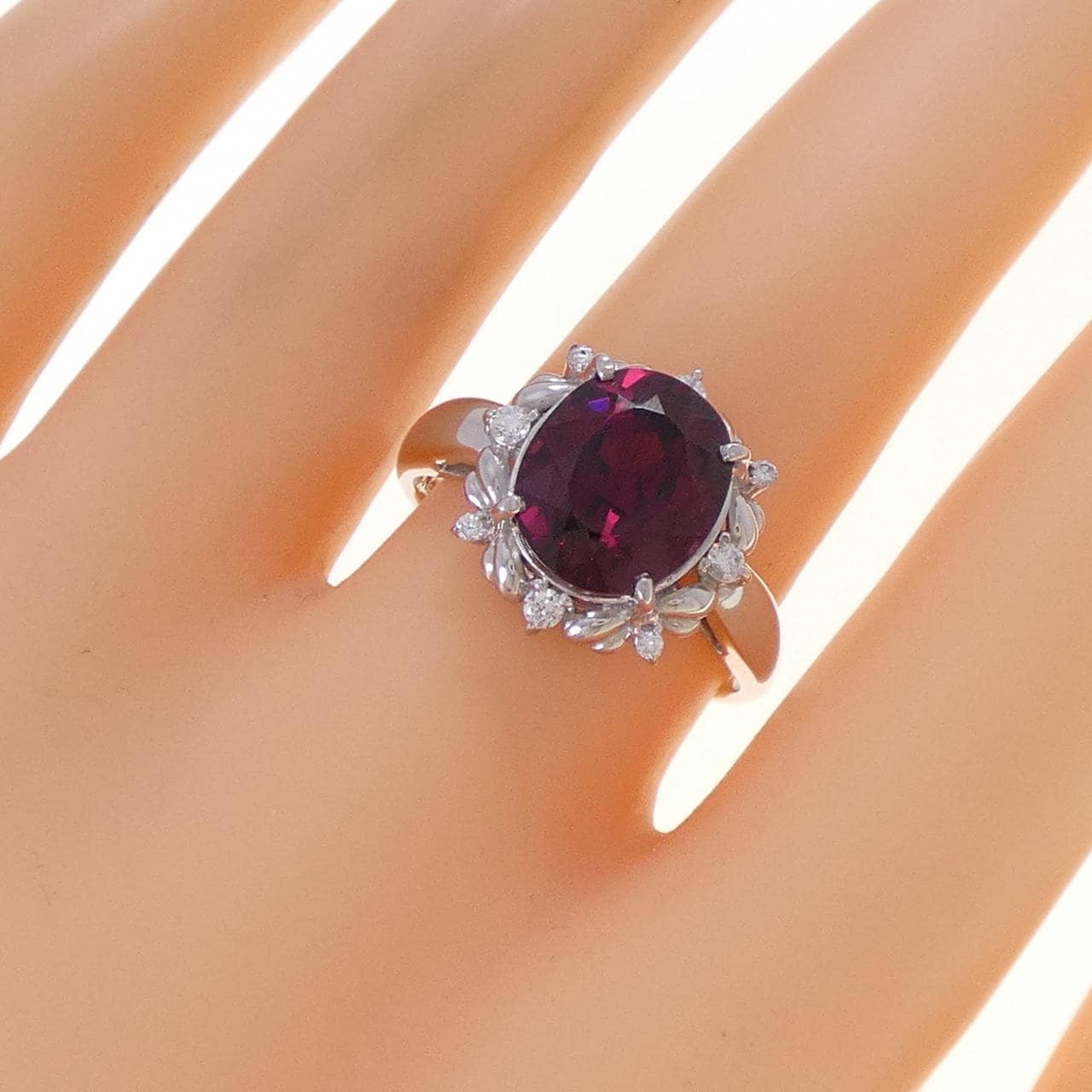 PT900 ガーネット リング 5.10CT