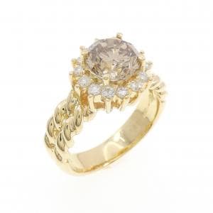 K18YG ダイヤモンド リング 1.53CT