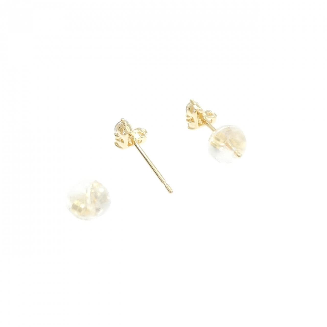 K18YG ハート ダイヤモンド ピアス 0.20CT