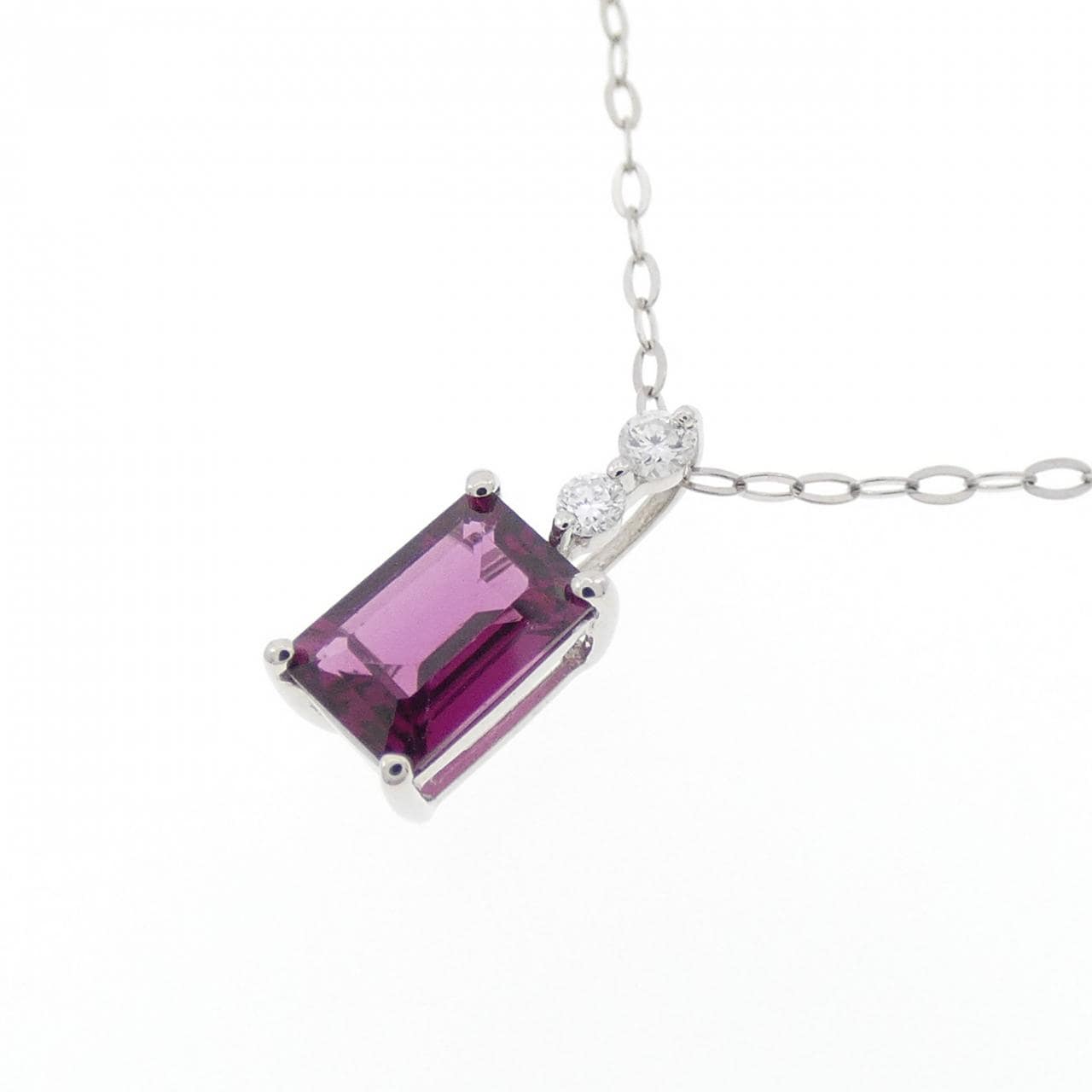PT950 ガーネット ネックレス 0.70CT