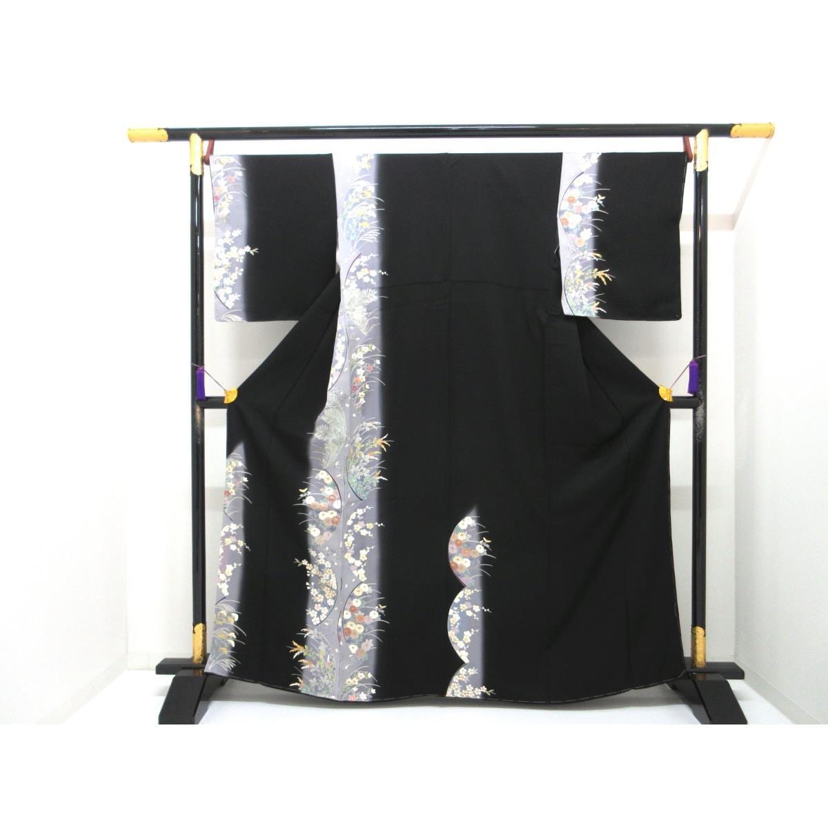 訪問着　友禅金彩加工　刺繍入りボカシ染