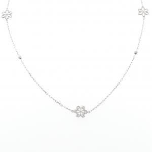 PT900/PT850 フラワー ダイヤモンド ネックレス