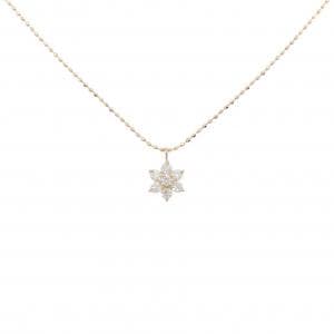K18YG フラワー ダイヤモンド ネックレス 0.20CT