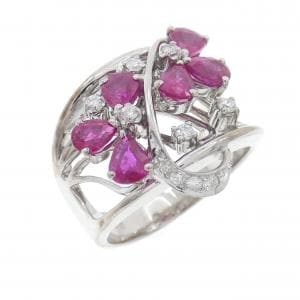 750WG ルビー リング 2.06CT