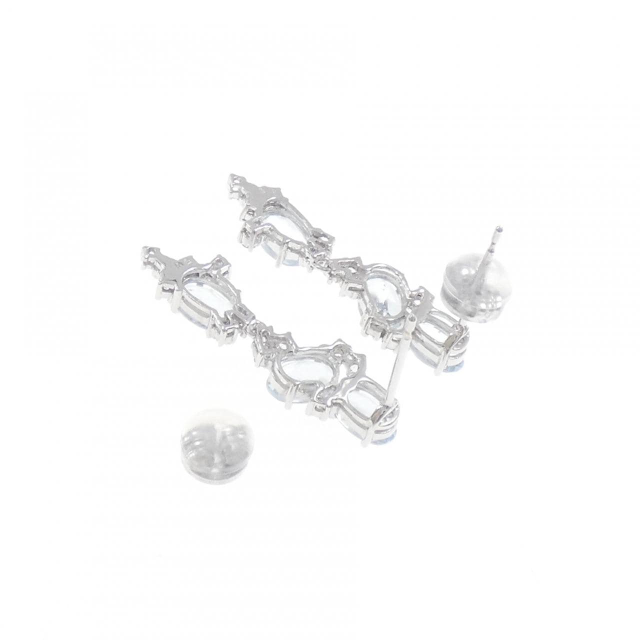 K14WG アクアマリン ピアス