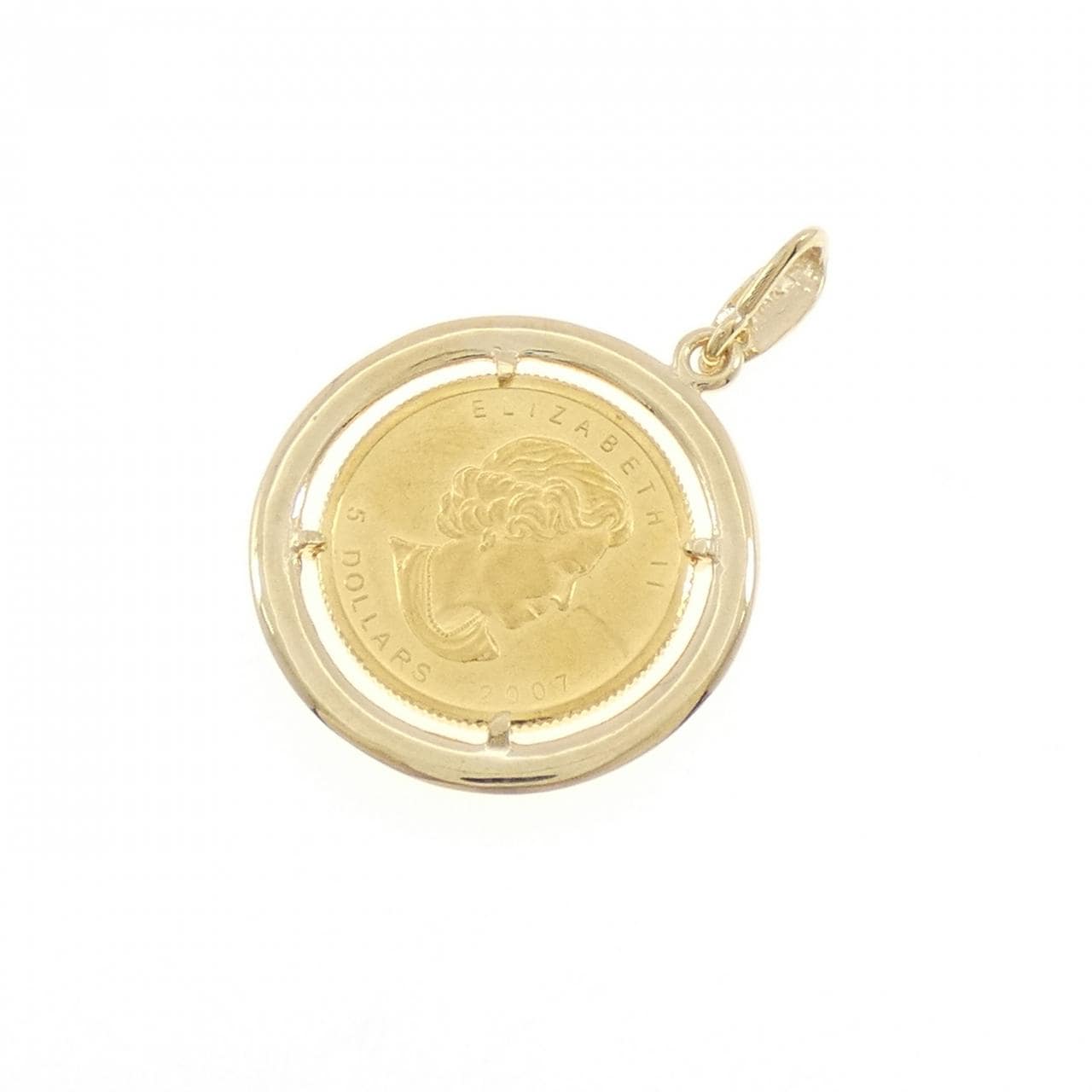 18KYG(枠) コイン ペンダント