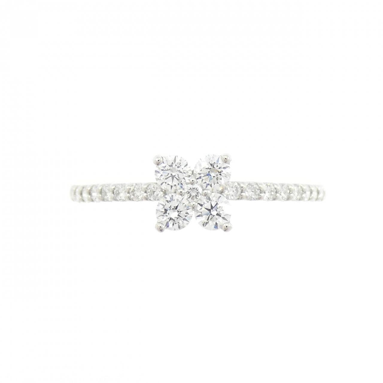 PT900 フラワー ダイヤモンド リング 0.35CT