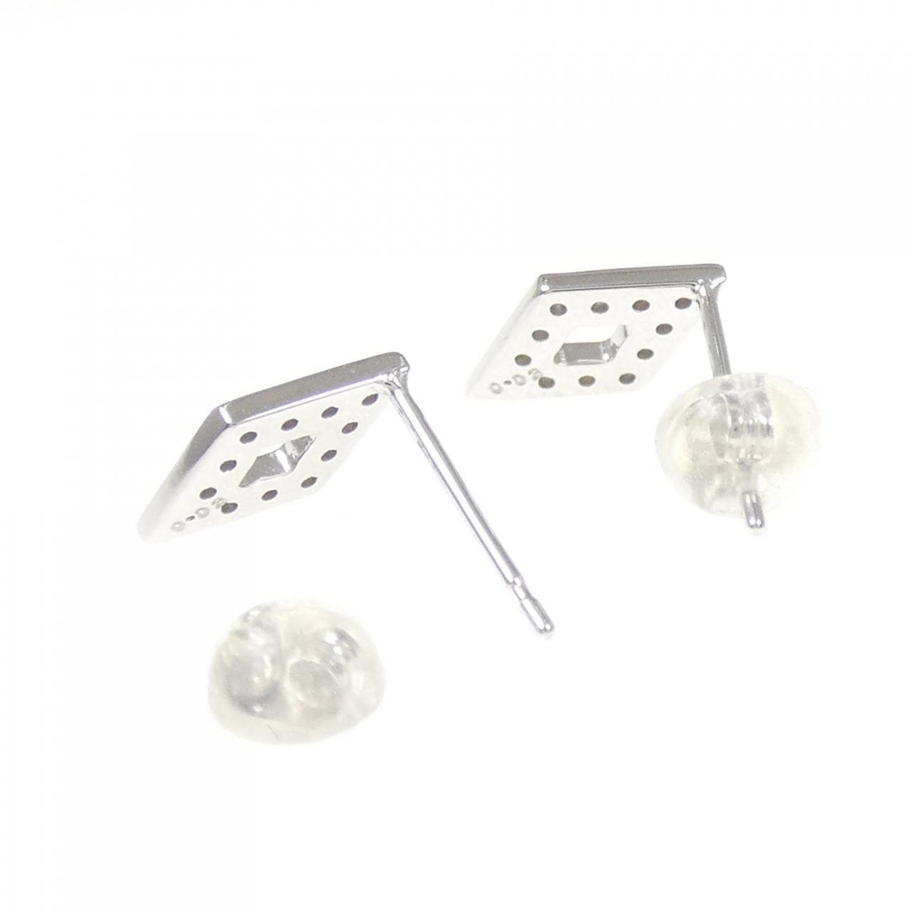 K14WG ダイヤモンド ピアス 0.06CT