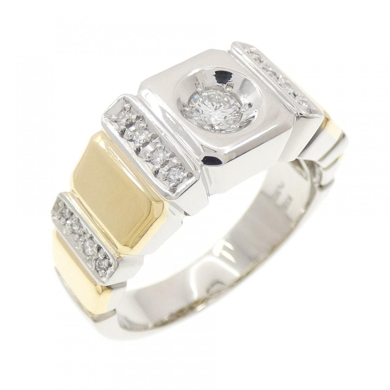 K18YG/PT900 ダイヤモンド リング 0.193CT