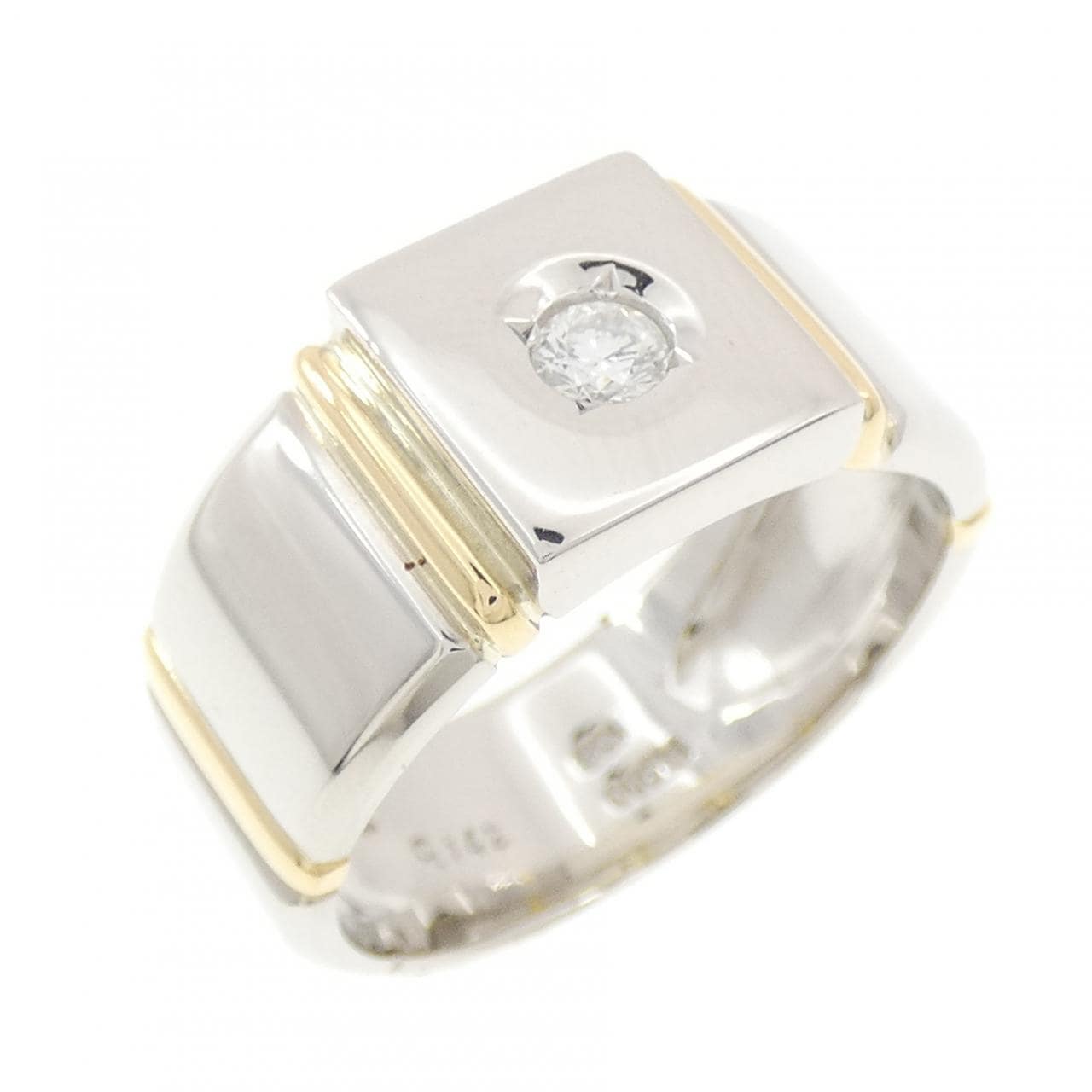 PT900/K18YG ダイヤモンド リング 0.142CT