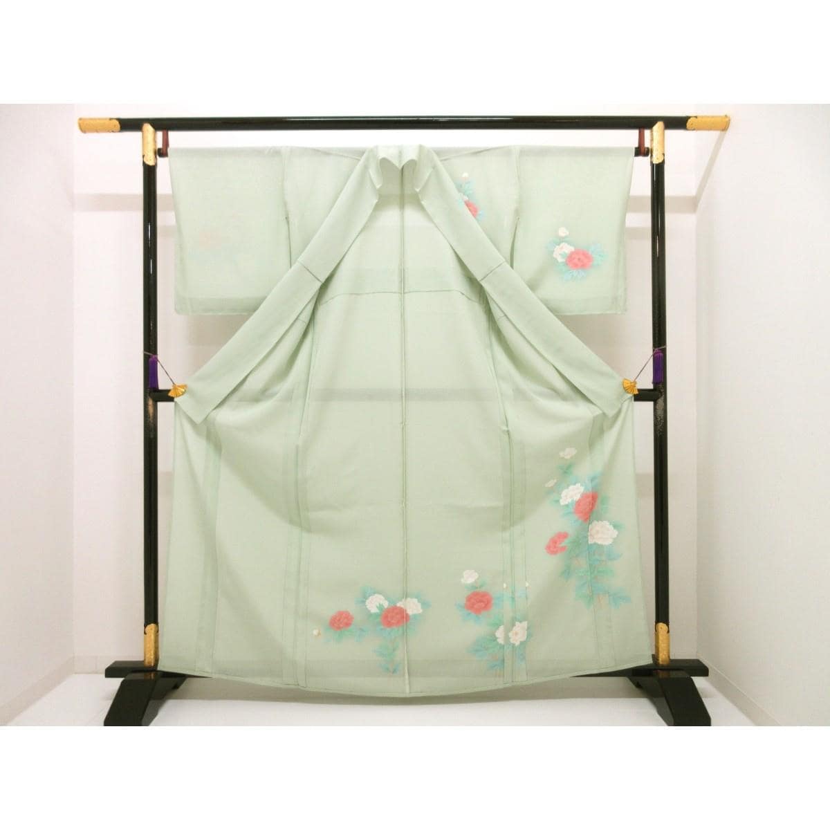 【未使用品】単衣　駒絽訪問着　友禅加工