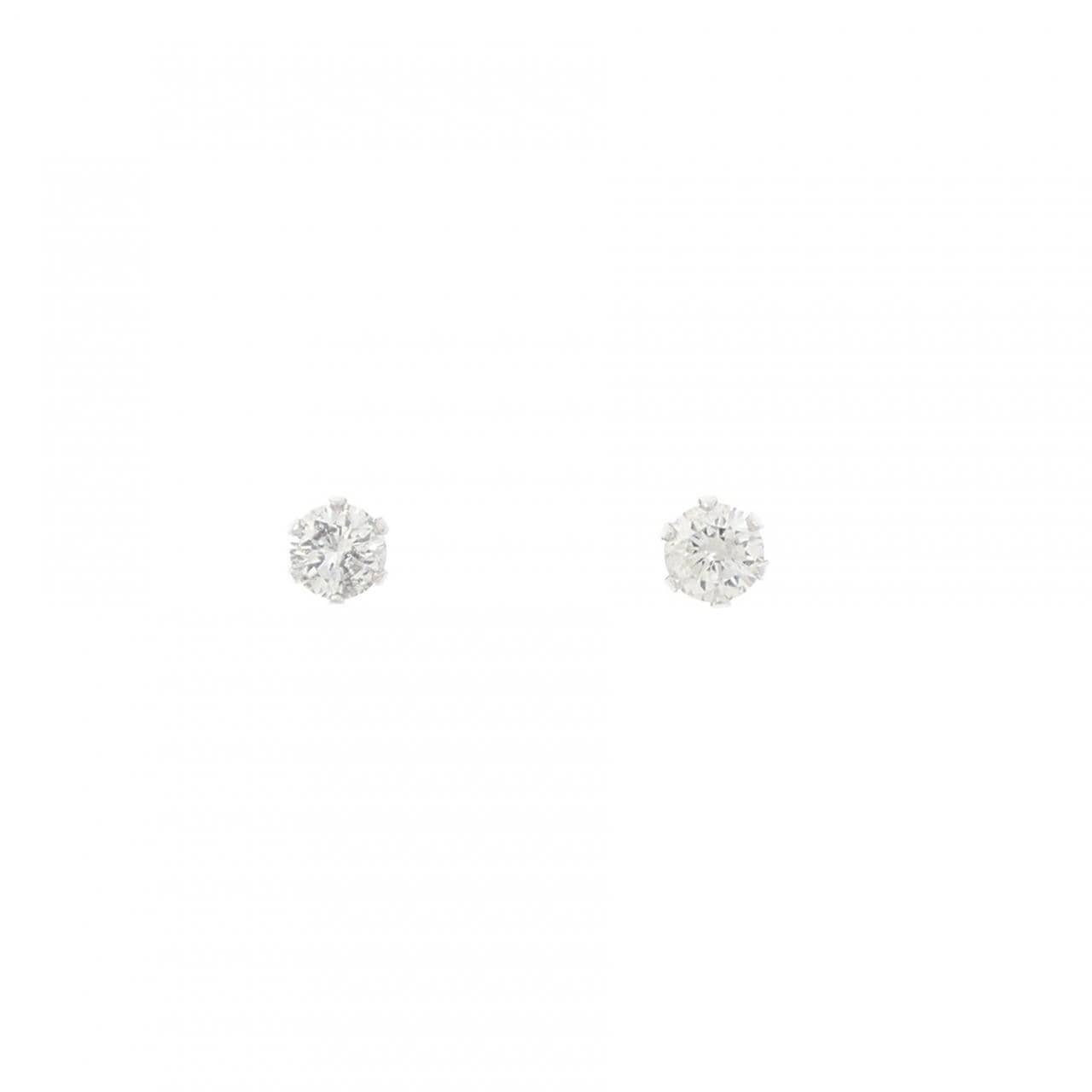PT900 ソリティア ダイヤモンド ピアス 0.28CT