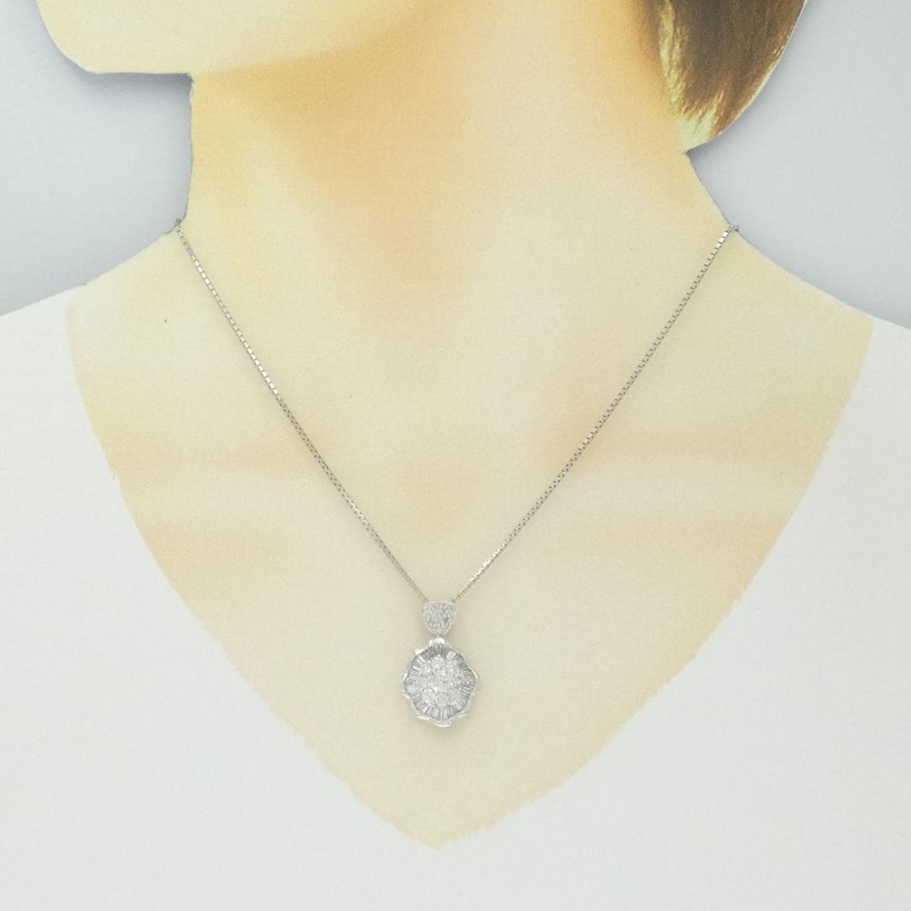 PT900/PT850 ダイヤモンド ネックレス 2.00CT