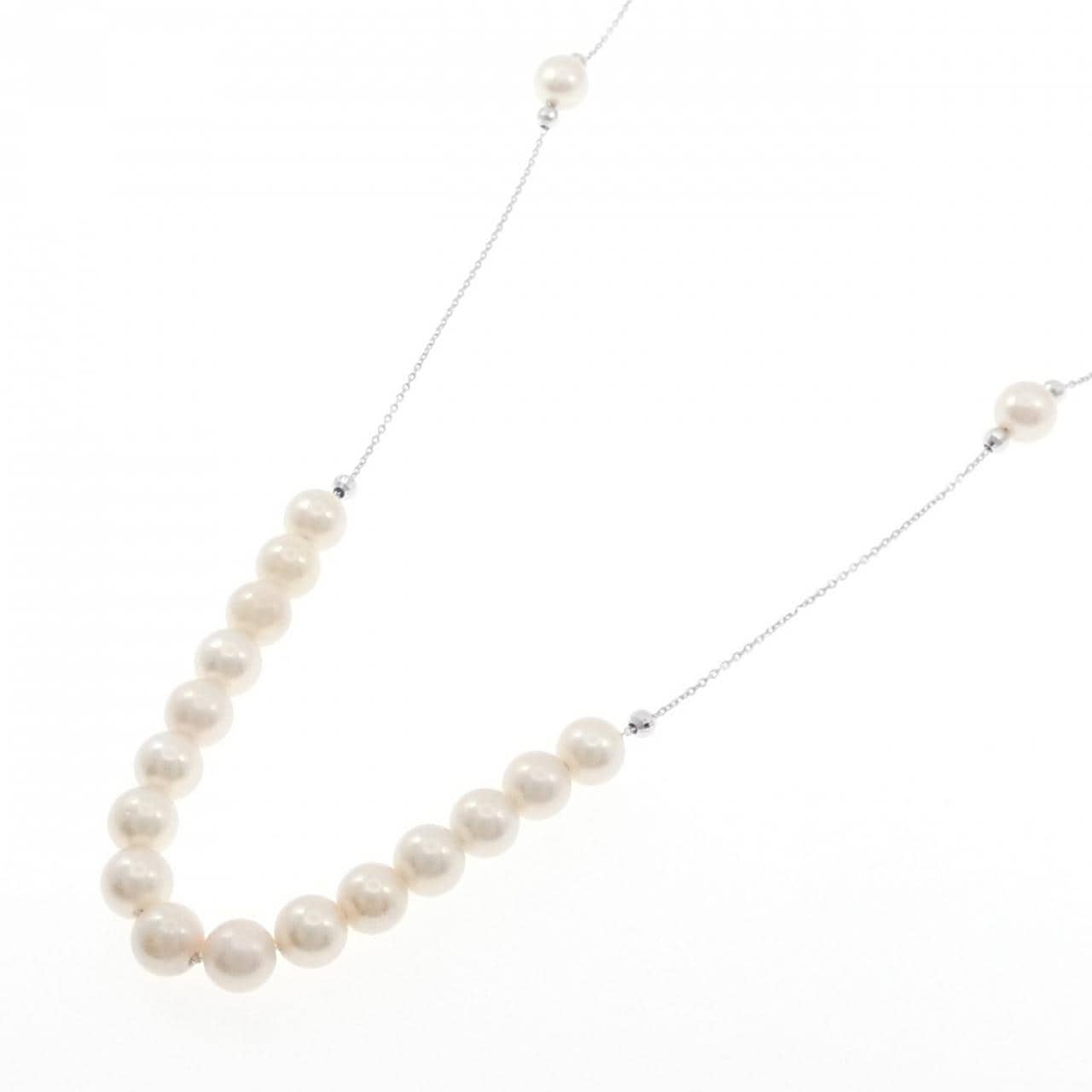 K18WG アコヤパール ネックレス