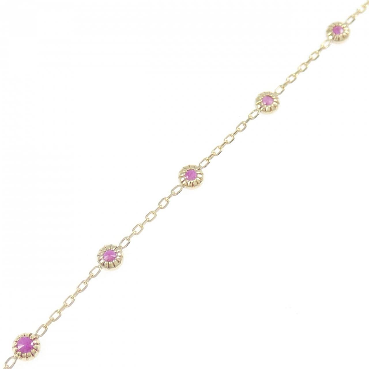 K10YG ルビー ブレスレット