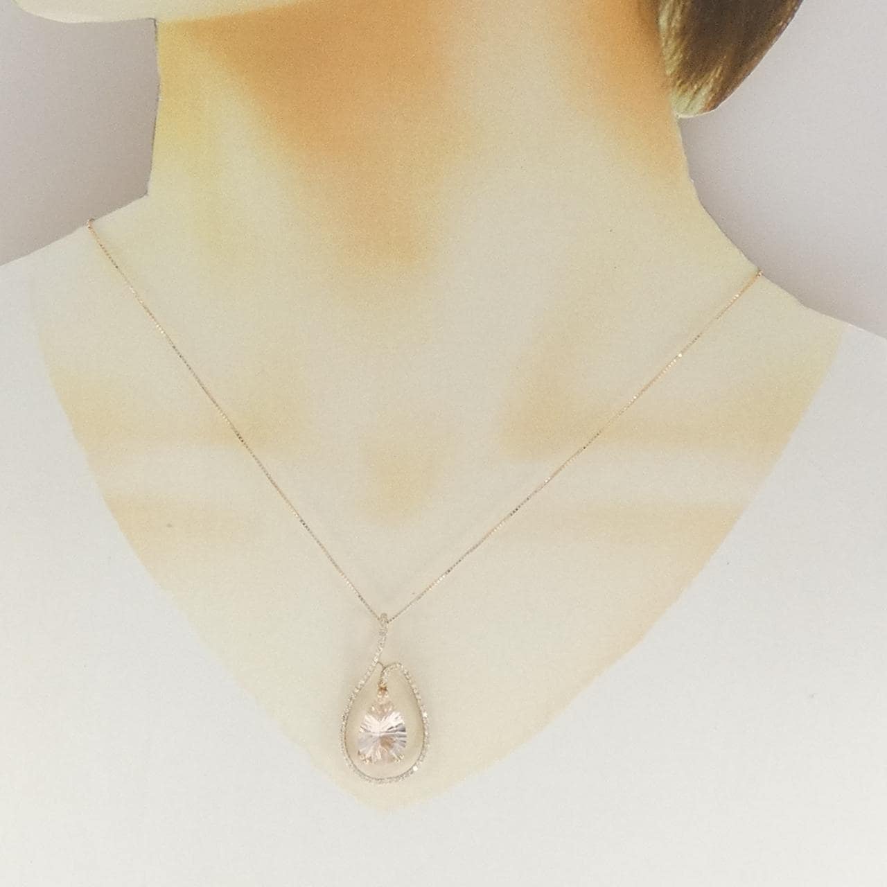 K18PG ベリル ネックレス 4.02CT