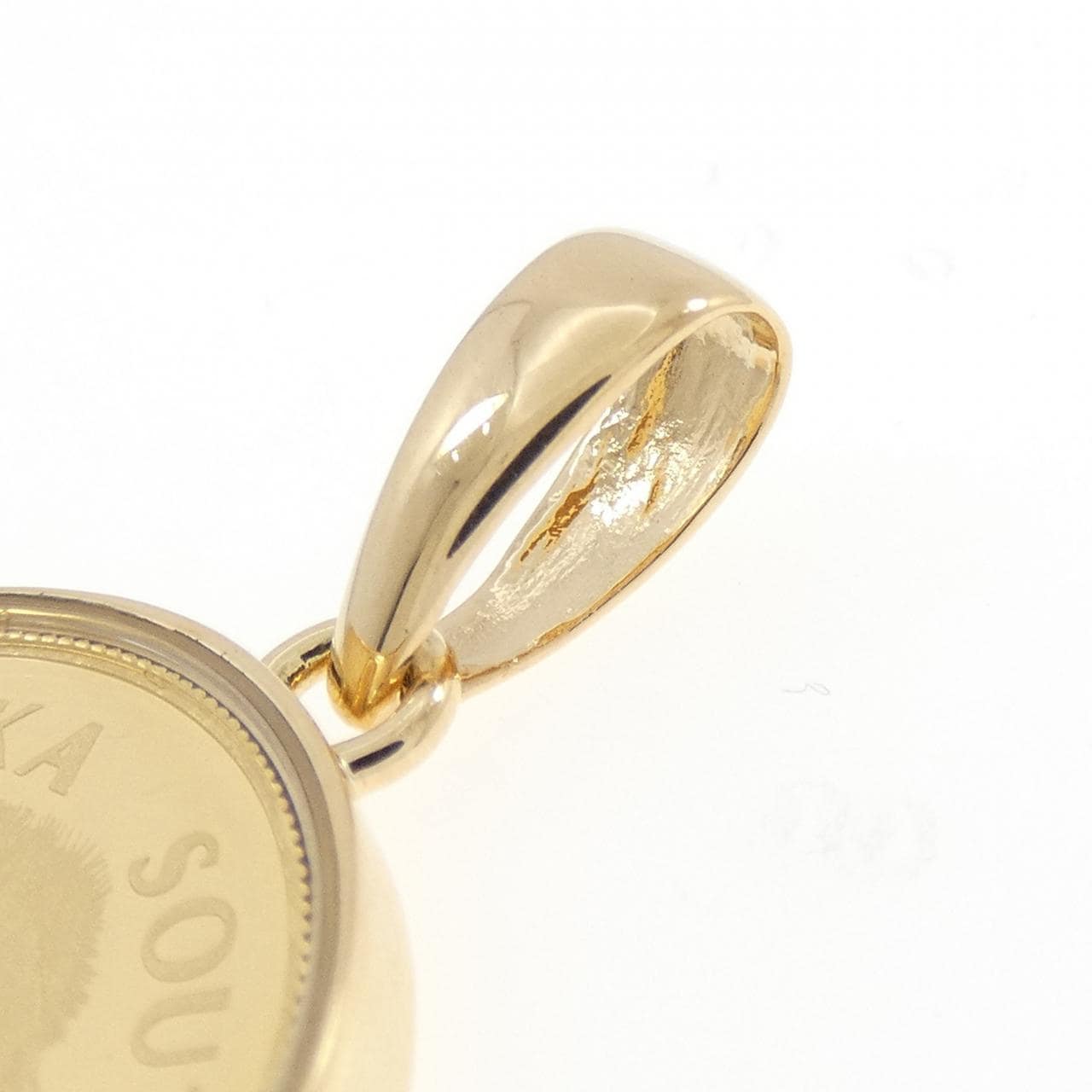 K18YG(枠) コイン ペンダント