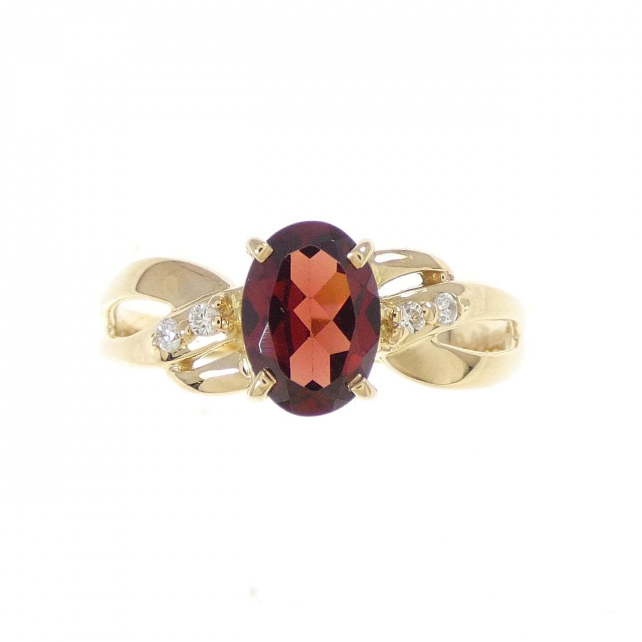 K18YG ガーネット リング 0.86CT