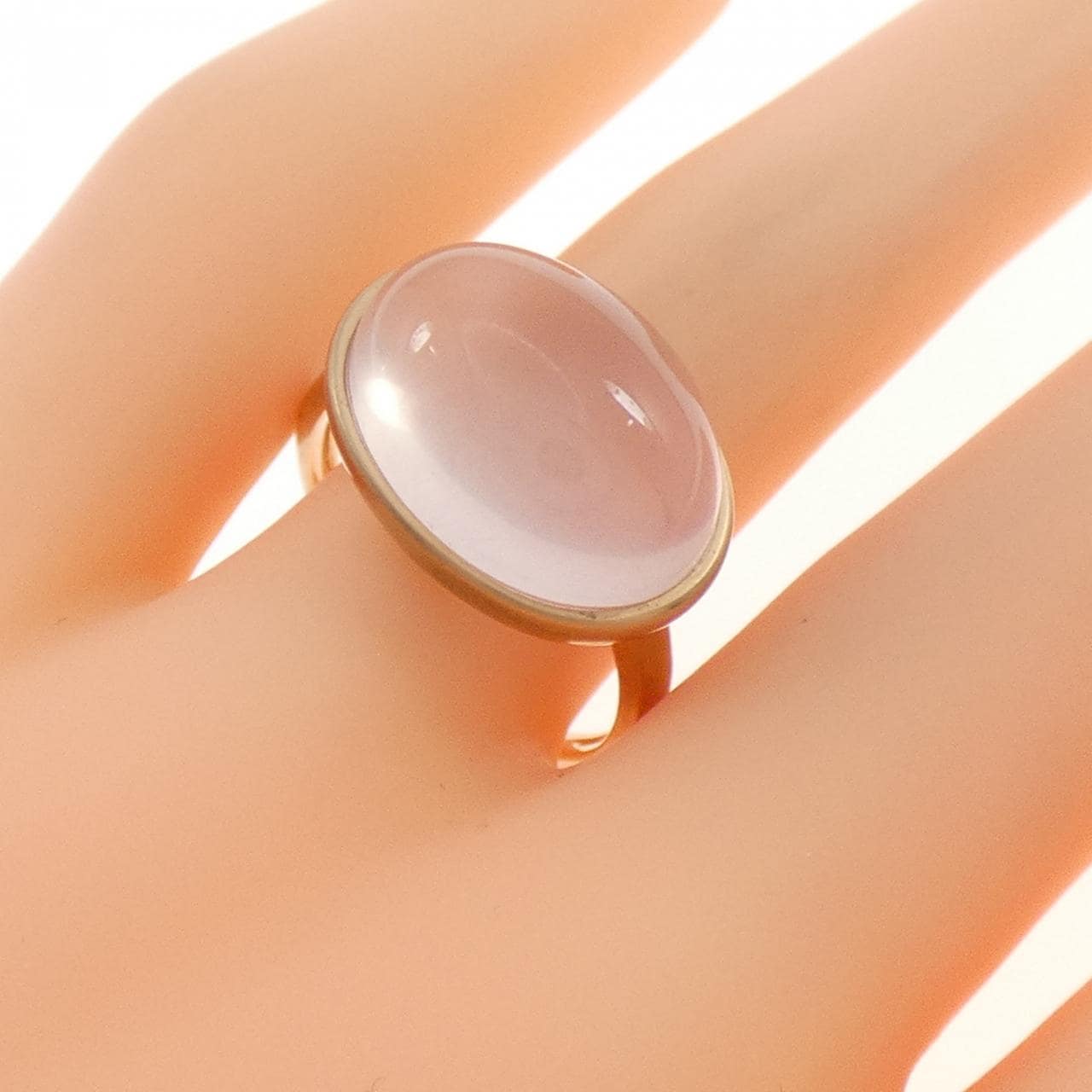 K18PG ローズクオーツ リング