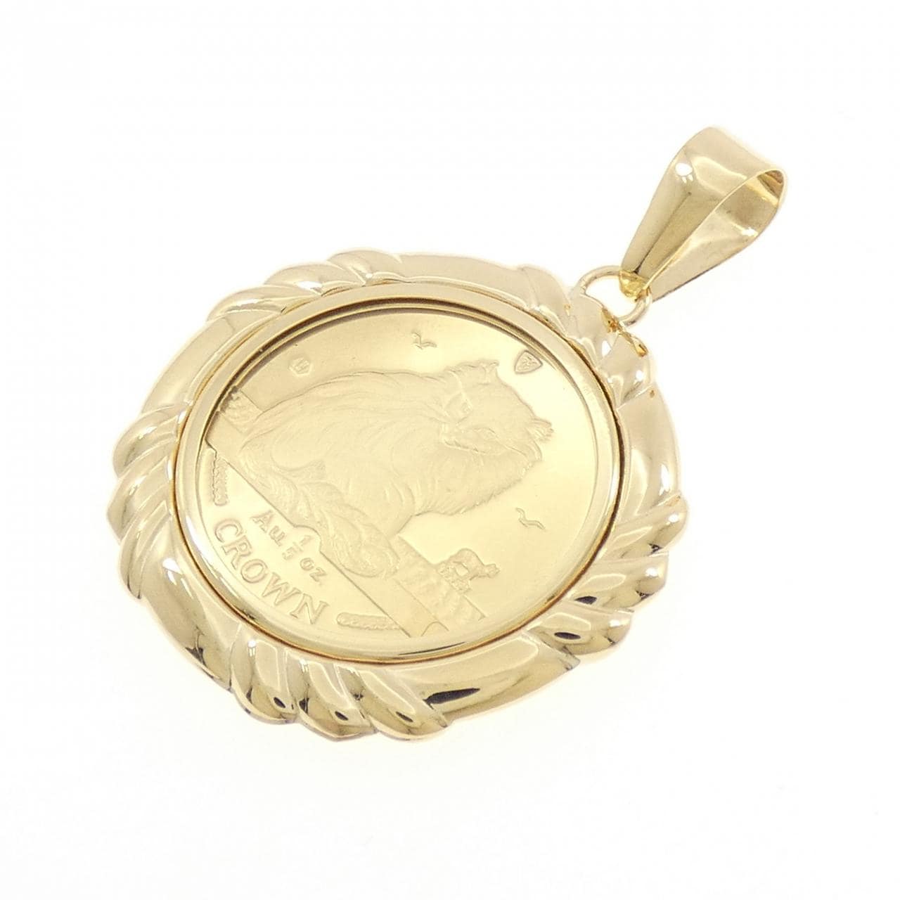 K18YG(枠) コイン ペンダント