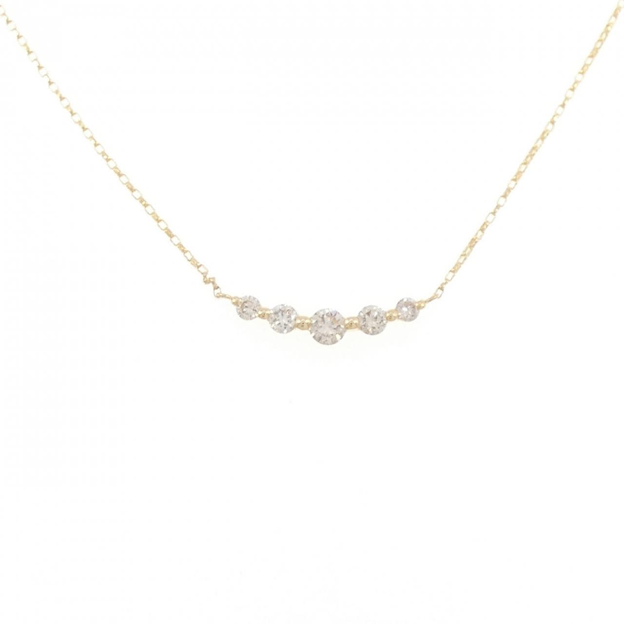 K18YG ダイヤモンド ネックレス 0.30CT