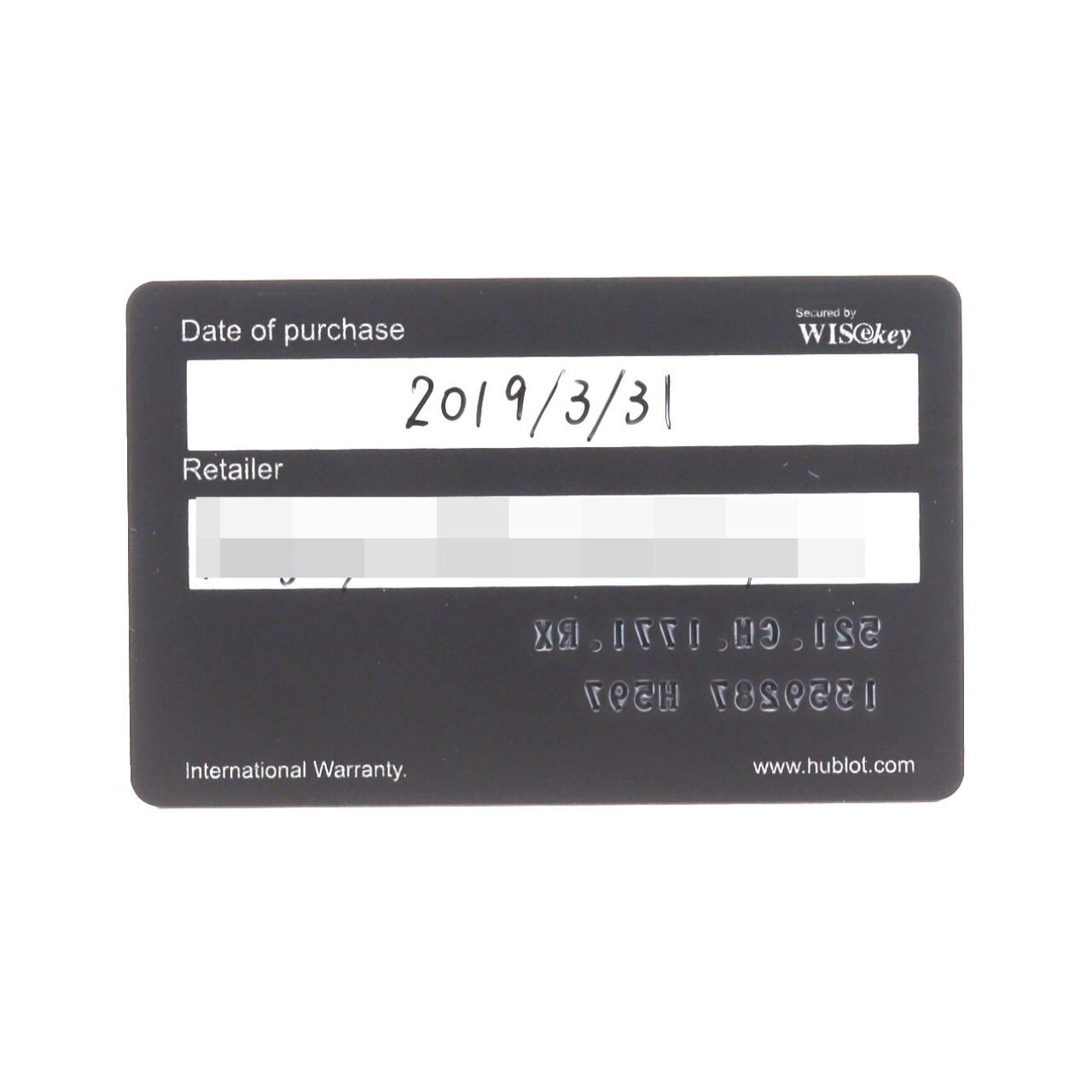 【ノーメンテナンス還元価格】ウブロ クラシックフュージョンクロノグラフブラックマジック 521.CM.1771.RX セラミック 自動巻