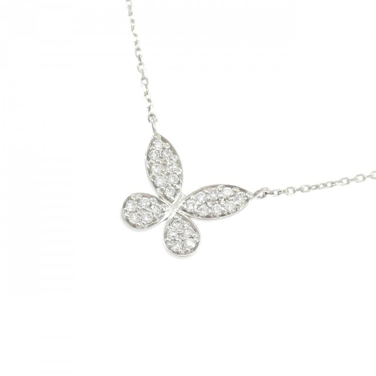 PT900/PT850 バタフライ ダイヤモンド ネックレス 0.357CT