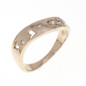 K18PG ハート ダイヤモンド リング 0.07CT