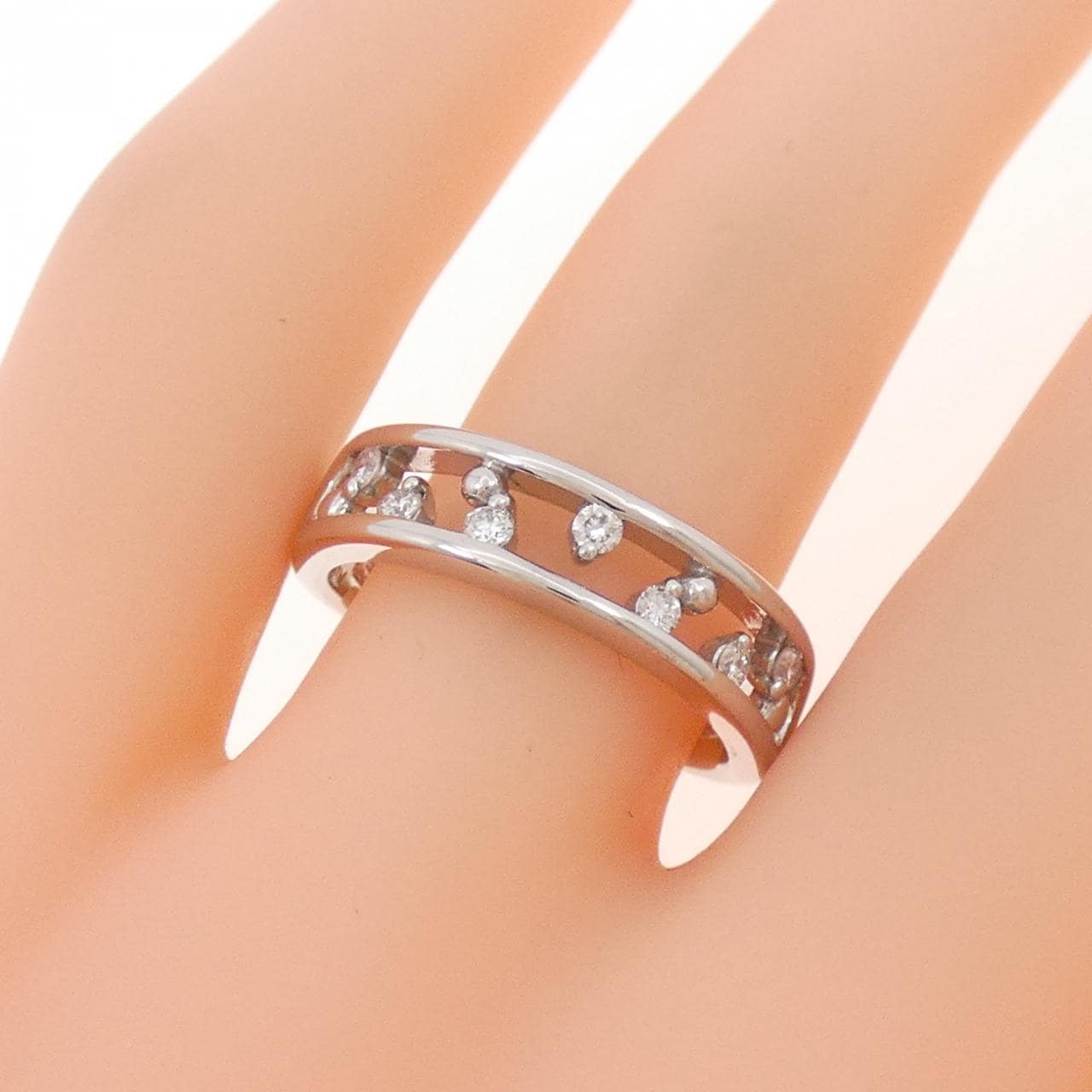 K18WG ダイヤモンド リング 0.15CT