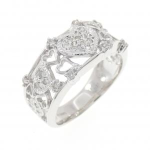K18WG ハート ダイヤモンド リング 0.27CT