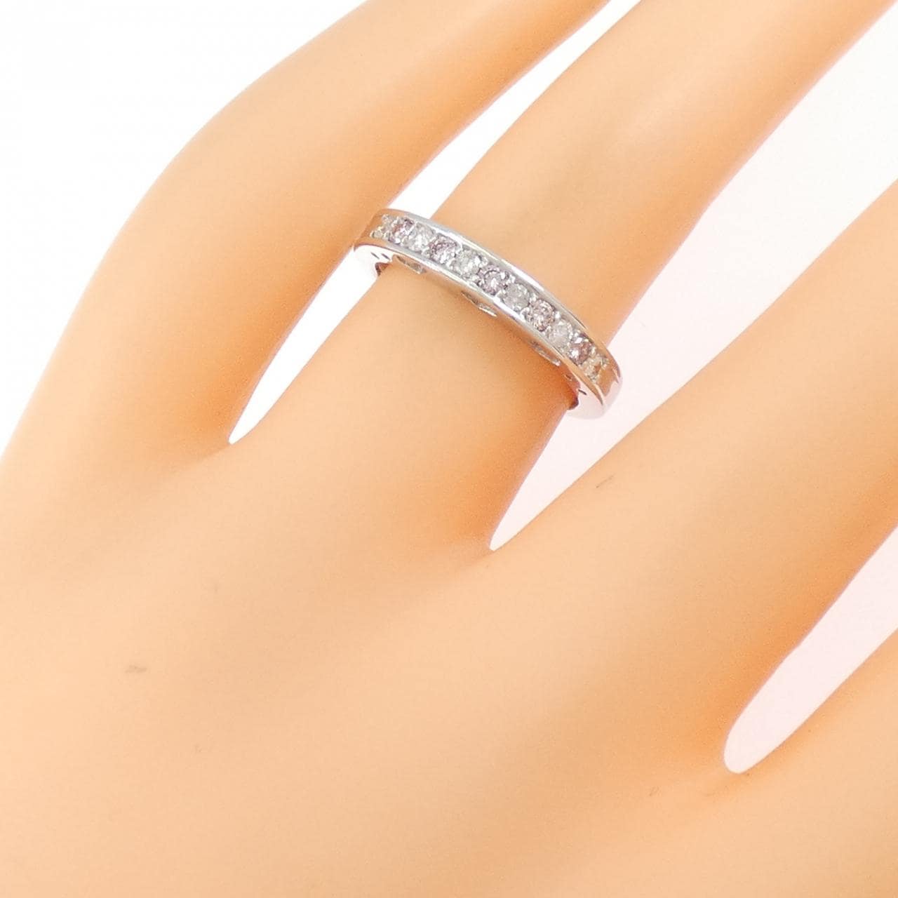 K18WG ピンクダイヤモンド リング 0.09CT
