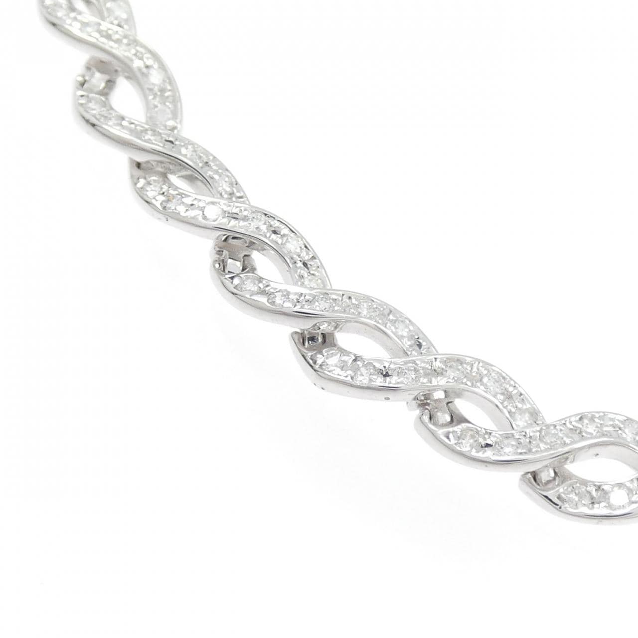 K18WG ダイヤモンド ネックレス 1.00CT