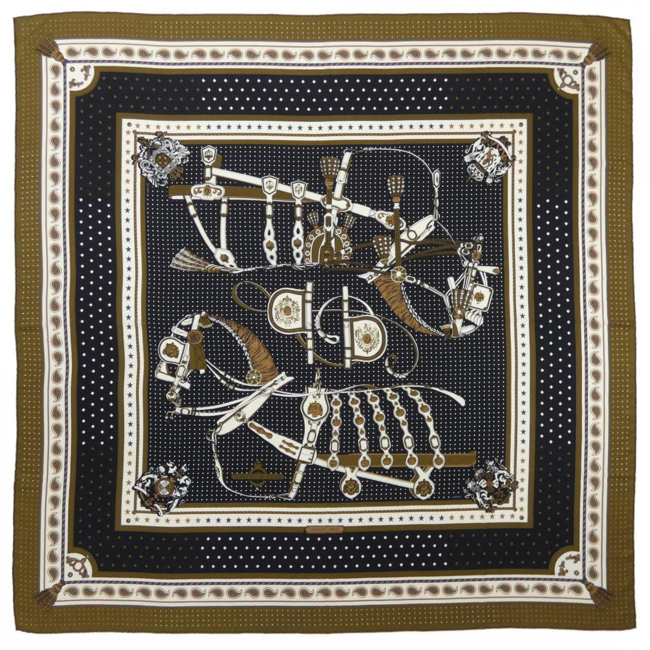 エルメス HERMES HARNAIS DE COUR BANDANA H243935S カレジェアン140 ショール