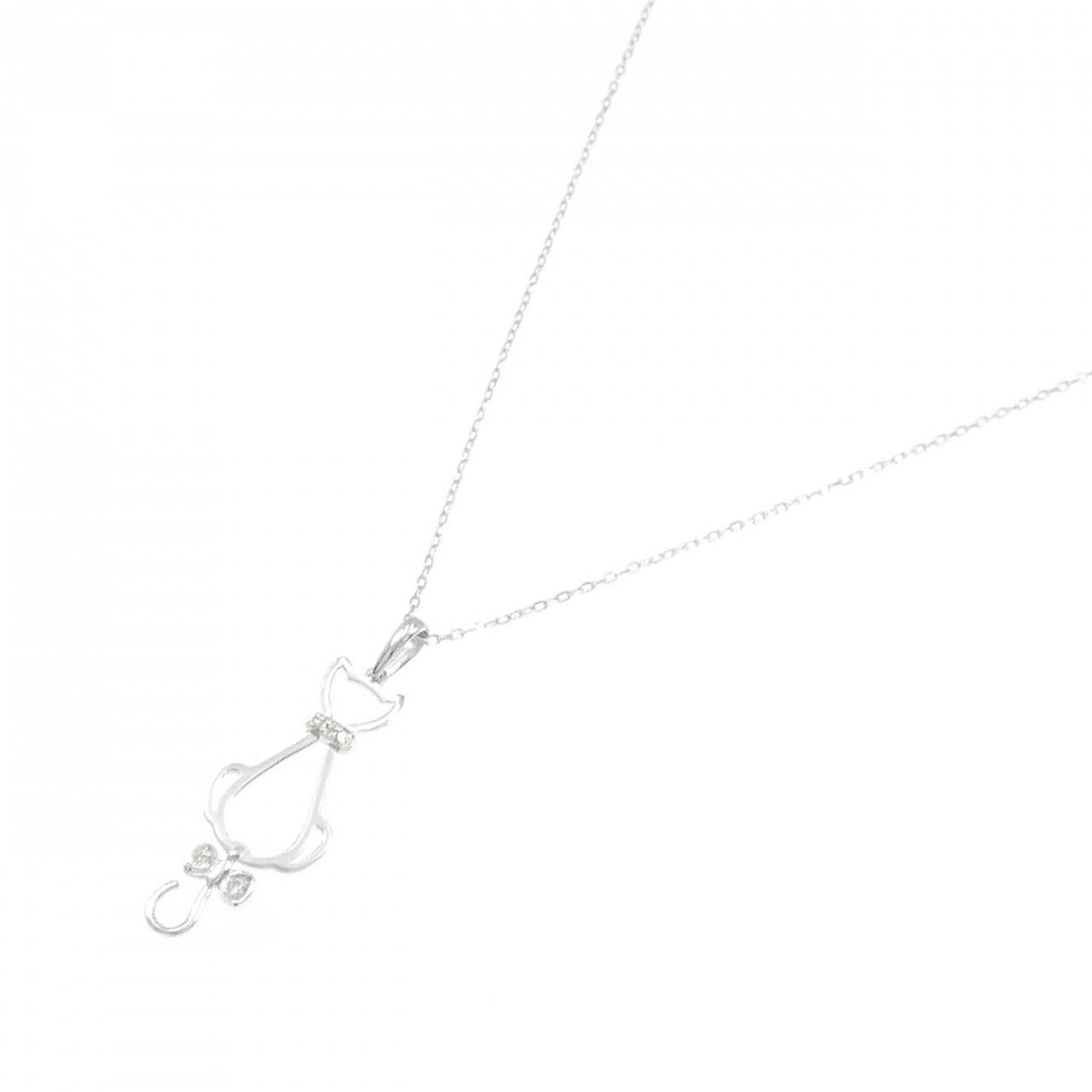 K18WG ダイヤモンド ネックレス 0.025CT