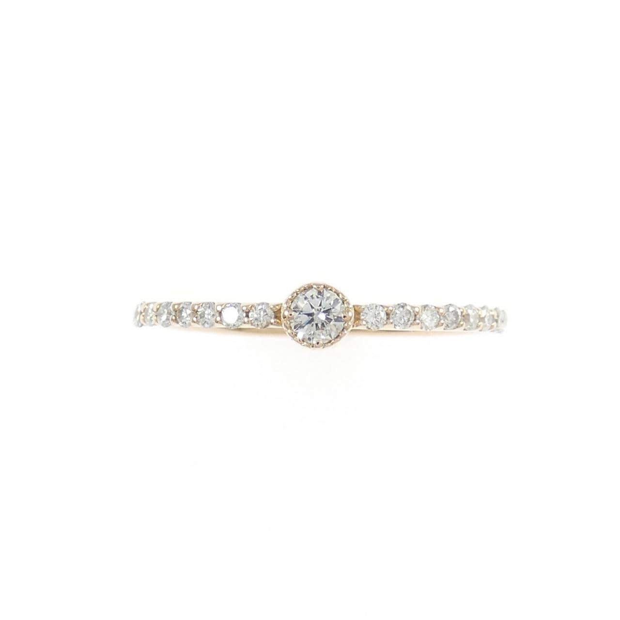 K18PG ダイヤモンド リング 0.18CT