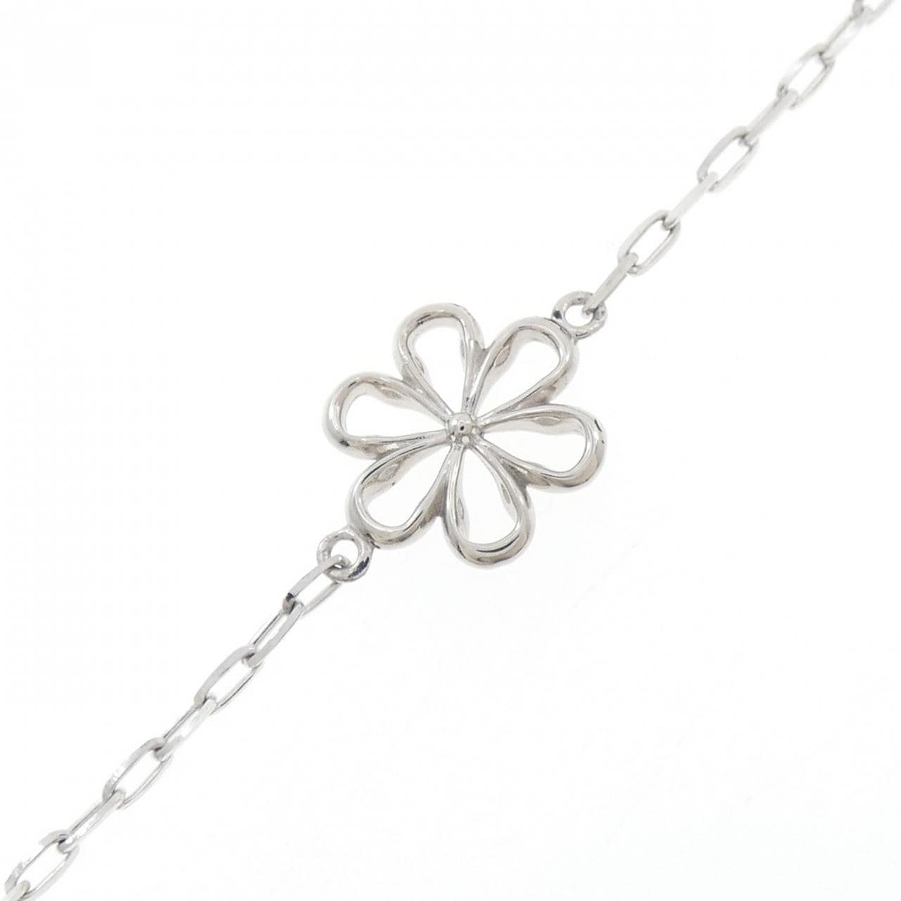 PT900/PT850 フラワー ダイヤモンド ネックレス