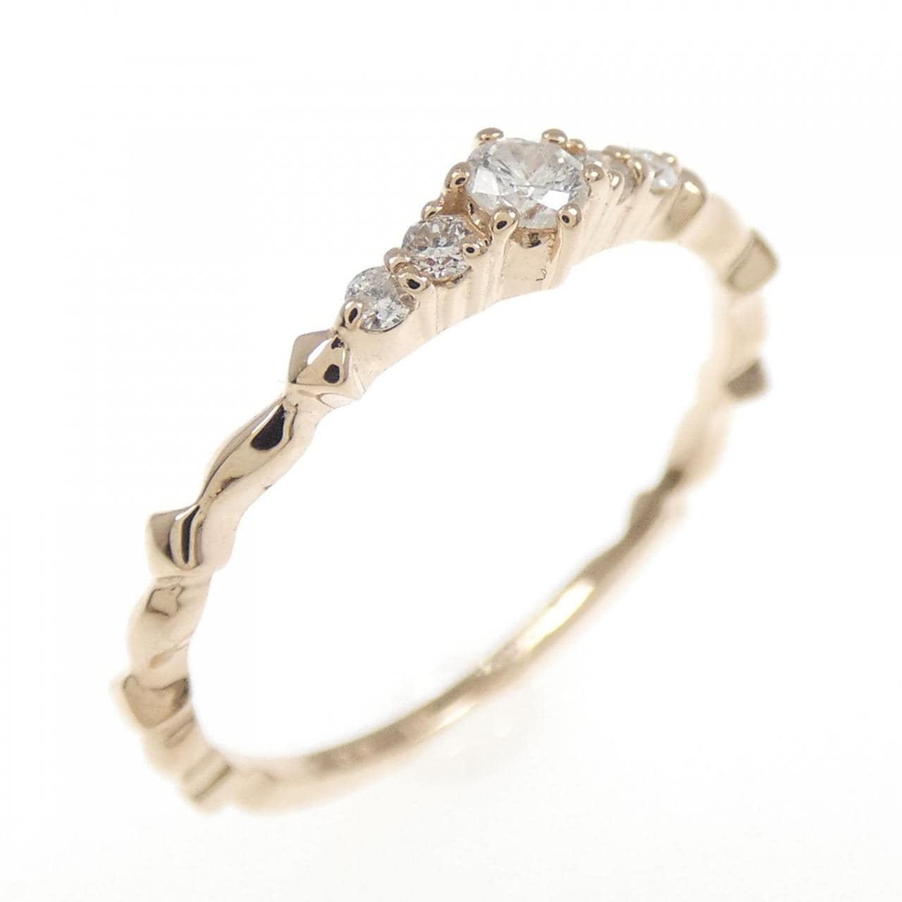 アガット ダイヤモンド リング 0.08CT