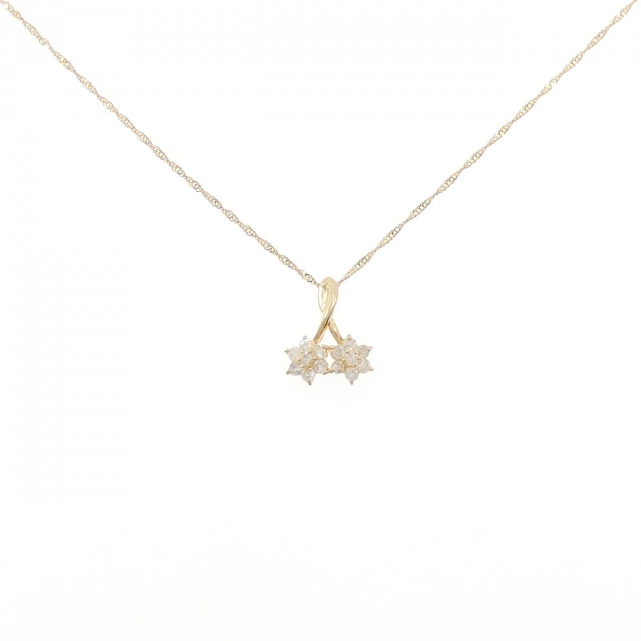 K18YG ダイヤモンド ネックレス 0.20CT