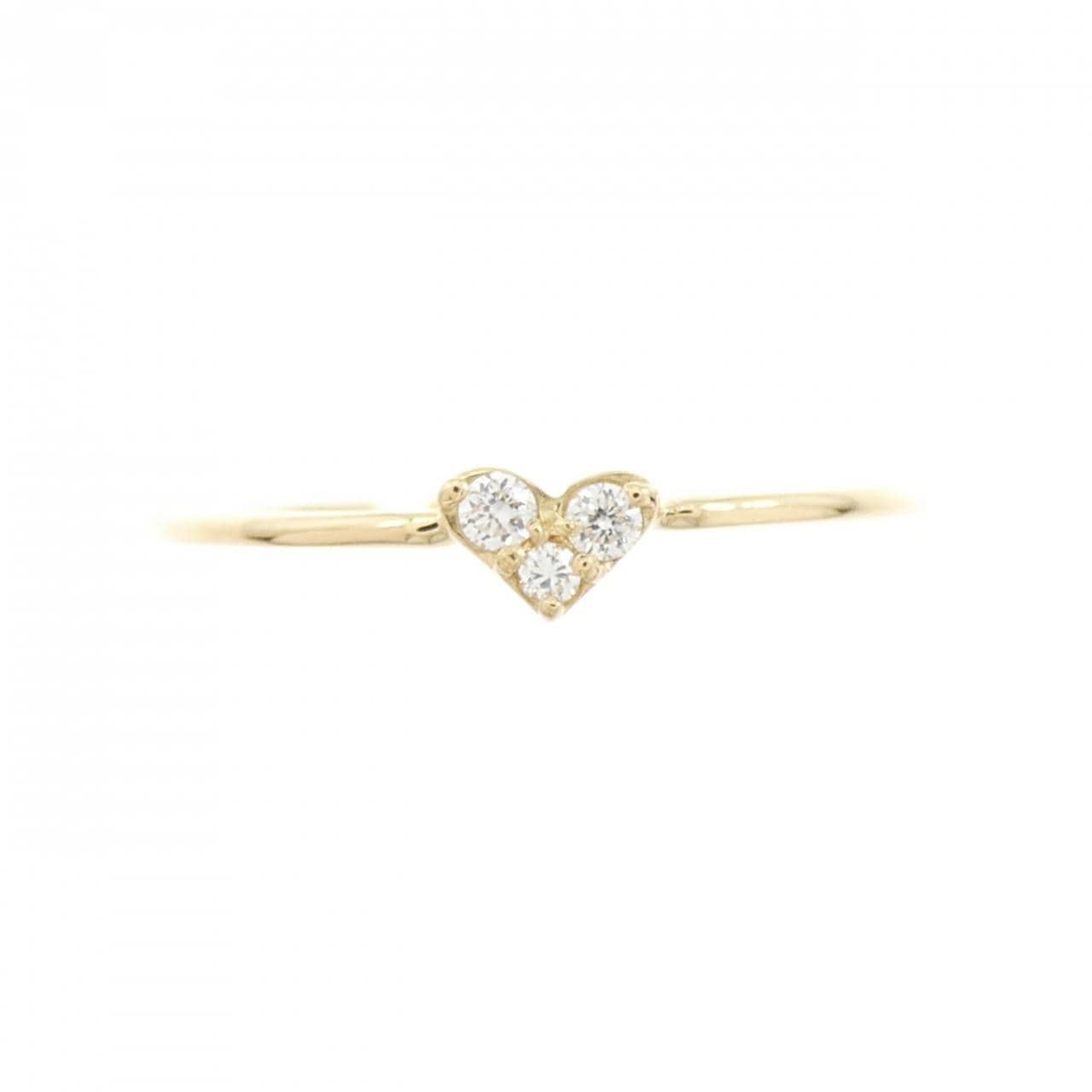 【リメイク】K18YG ハート ダイヤモンド リング 0.05CT