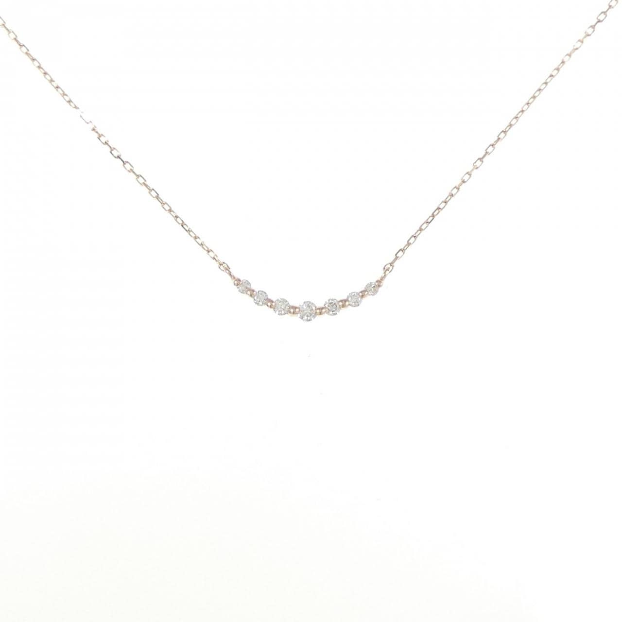 K18PG ダイヤモンド ネックレス 0.09CT