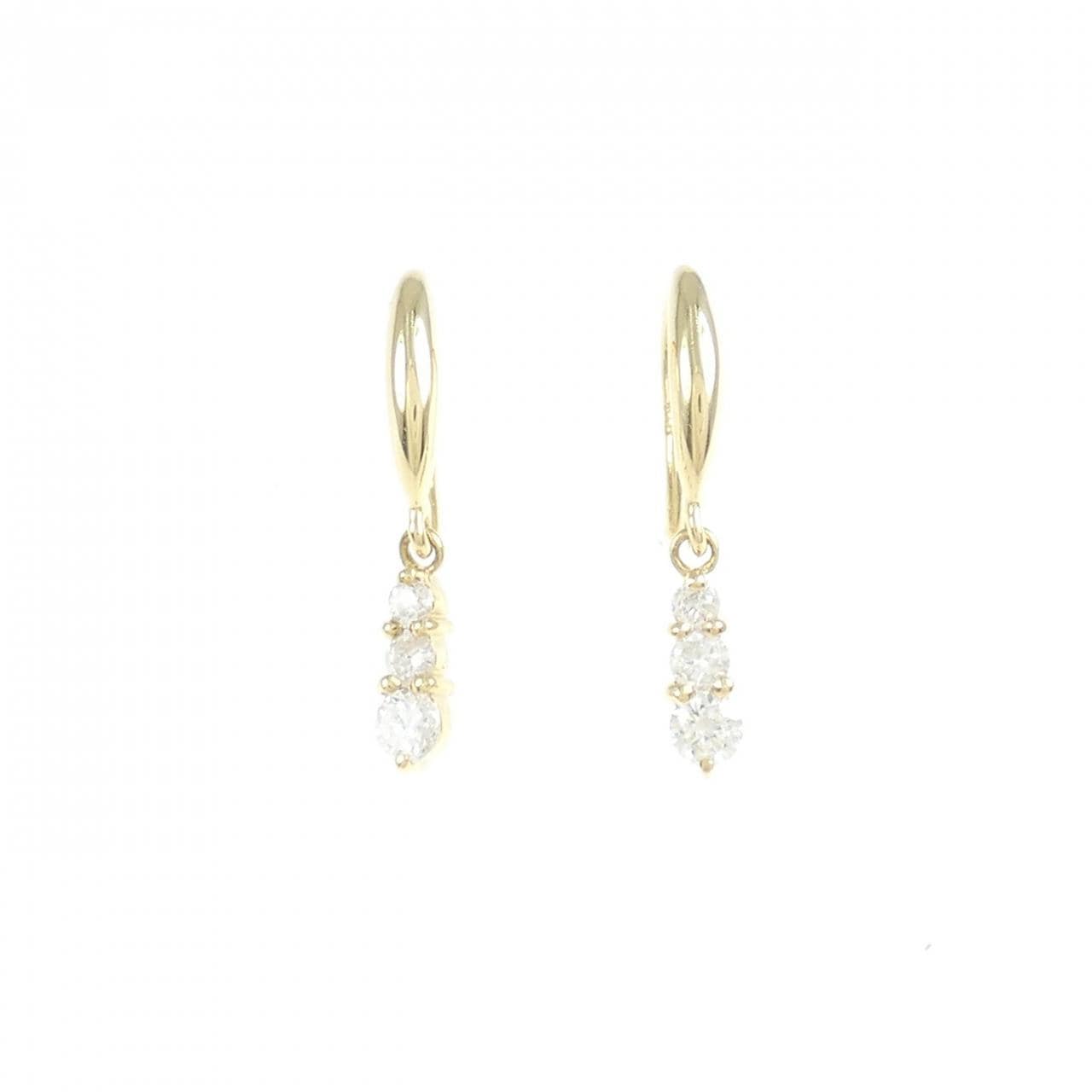 K18YG ダイヤモンド ピアス 0.20CT