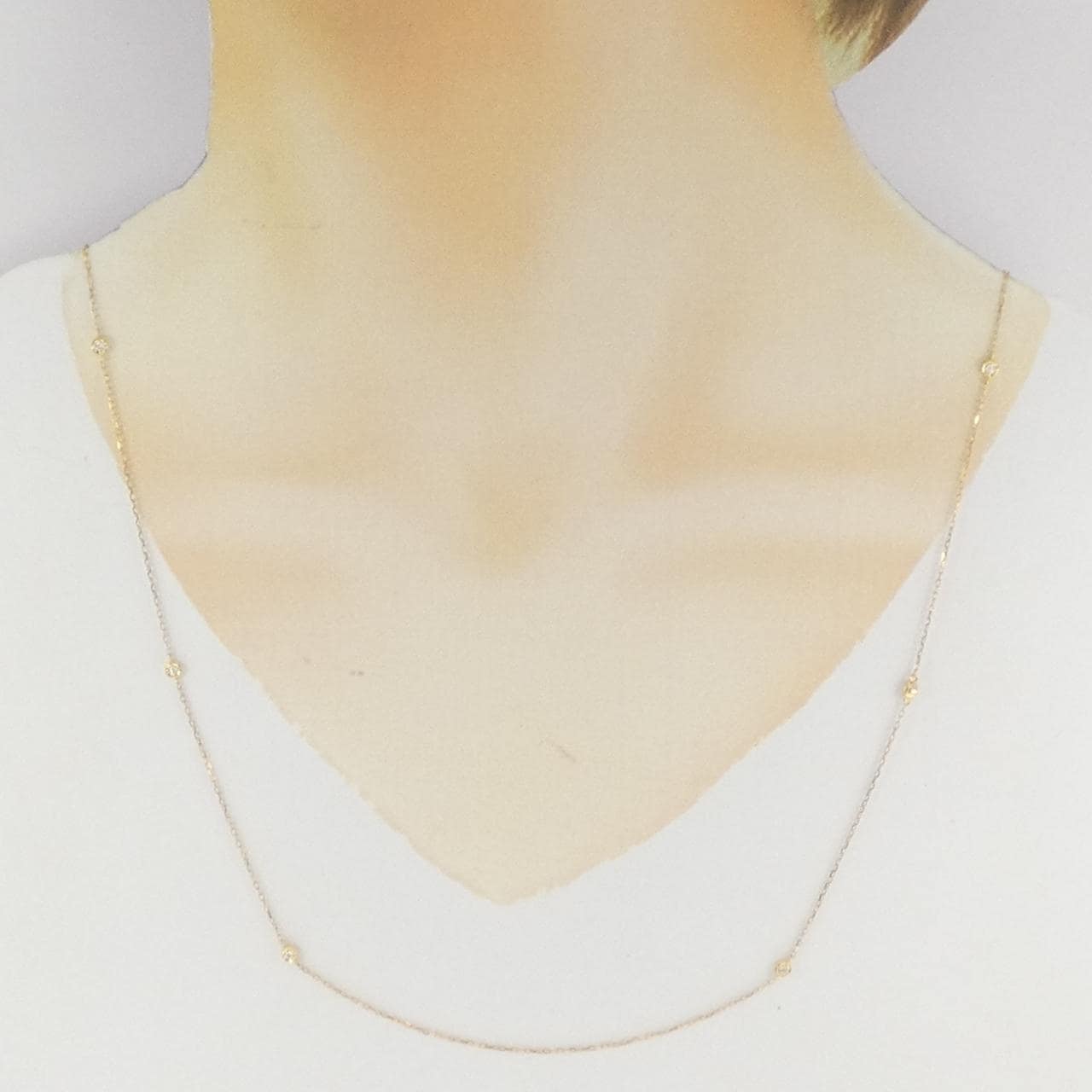K18YG ダイヤモンド ネックレス 0.06CT